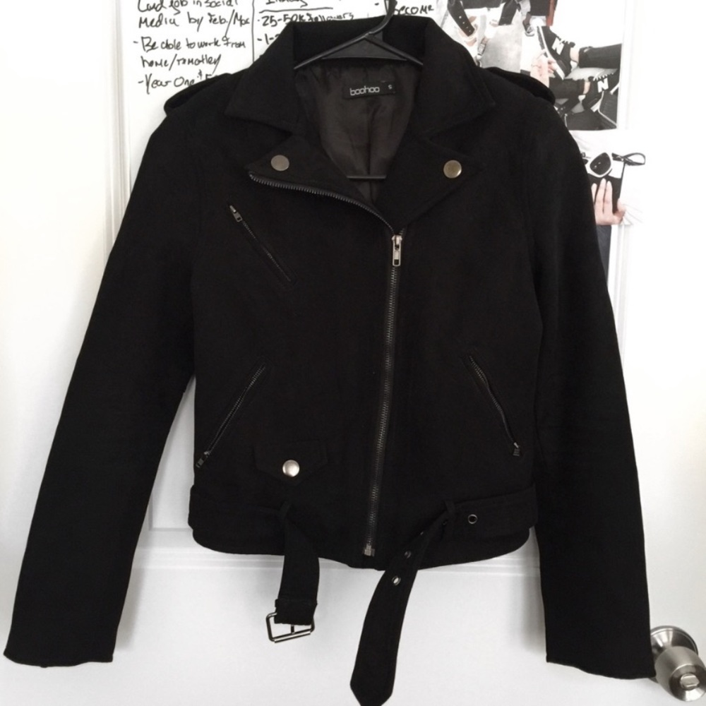 Moto Faux Suede Jacket